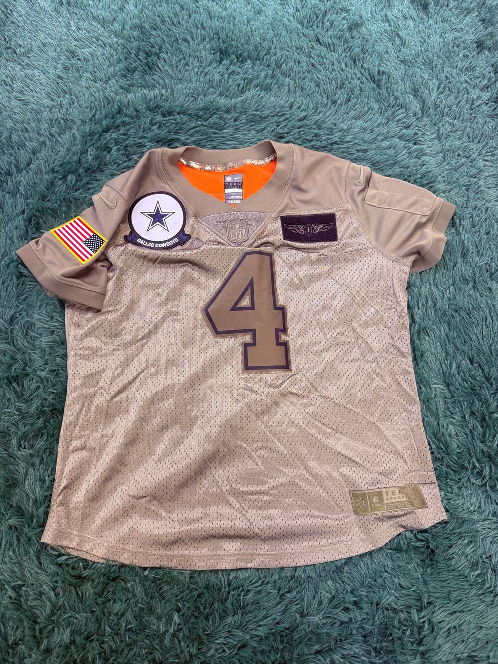 Youth Dallas Cowboys Dak Prescott Jersey Nike Salute To Service Camo Jersey L
